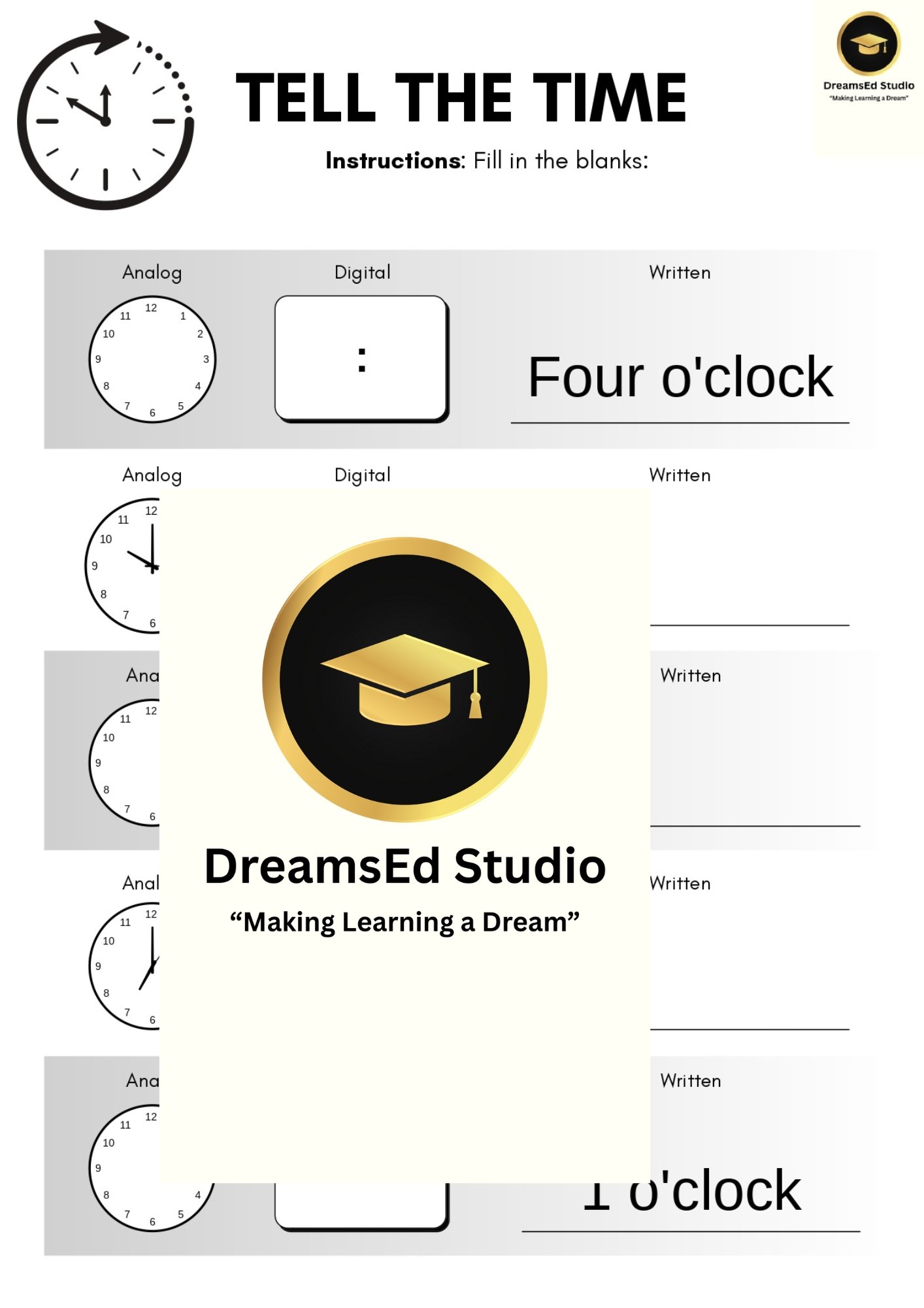 "Grade 4 Time Mastery Worksheets – 12-Hour & 24-Hour Clock Practice" - Image 9